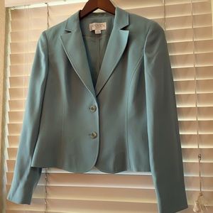 Casual Corner ANNEX Petite Summer Blazer Blue Seafoam color